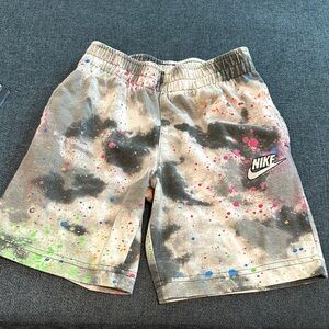 Nike Kids Multicolor Splatter Shorts - Gray